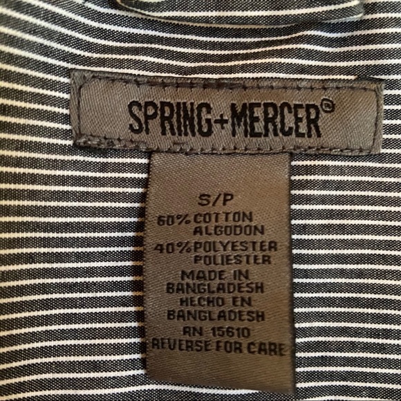 Spring + Mercer long sleeve striped button shirt - Picture 4 of 6